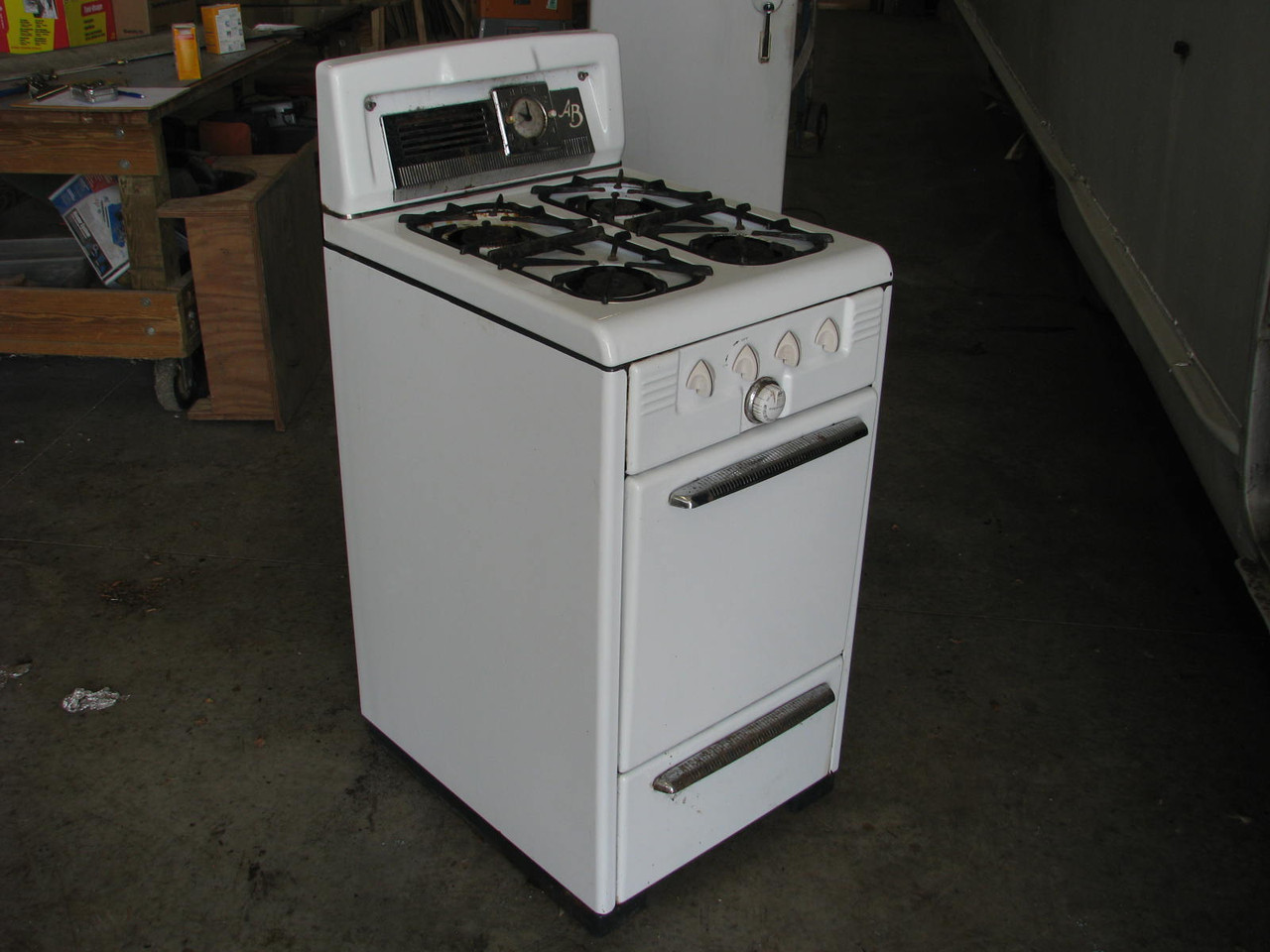 AB Brand LP Gas 20" Stove from 1950 Spartan