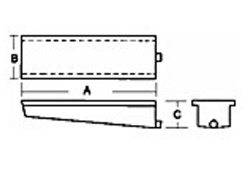 ABS HOLDING TANK SIDE DRAIN - 33 GALLON (11-1059)