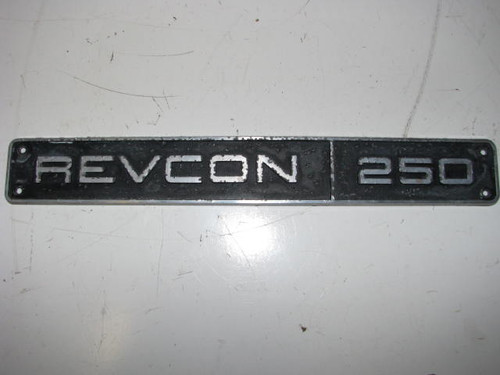 Revcon 250 Name Plate (HW096)