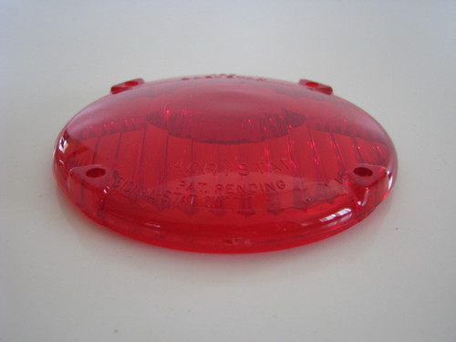 3-15/16 Inch Round Tail Light Lens - Red (CLT043)