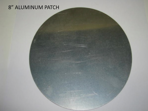 Aluminum Patch 8" - (CBP040) FRONT OVERHEAD VIEW