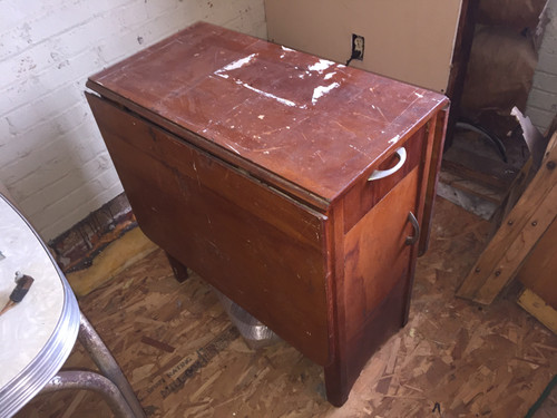 Spartan Drop Leaf Wood Table