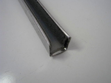 Spartan Slider Window Channel, Stainless Steel - Top - Vintage Campers