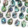Abalone Paua Shell 13x18mm Top Drilled Teardrop Beads - 15 inch strand