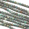 Matte African Turquoise 6mm Round Beads - 14.5 inch strand