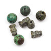 African Turquoise 10mm Guru Bead with 7x10mm Tower  - 1 set per bag