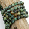 Cherry Tree Beads African Turquoise 8mm Round Beads - 15 inch strand 
