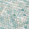 Amazonite 6mm Simple Faceted Star Cut Beads - 15 inch strand