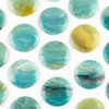 Assorted multicolored amazonite coin pendants, 40mm with flat backs and front-to-back drill holes, crafted from natural gemstone and sold by Cherry Tree Beads.