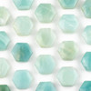 Amazonite 16x18mm Top Drilled Hexagon Pendant - 1 per bag