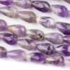 Cherry Tree Beads Amethyst Faceted 8x12mm Rounded Teardrop Beads - approx. 8 inch strand, Set B 
