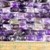 Amethyst Faceted 10x14mm Rectangle Beads - approx. 8 inch strand, Set B