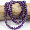 Cherry Tree Beads Amethyst 6mm Mala Round Beads - 115 beads per strand 