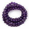 Cherry Tree Beads Amethyst 6mm Mala Round Beads - 115 beads per strand