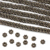 Gun Metal Colored Pewter 1.5x5mm Daisy Spacer Beads - approx. 8 inch strand - basea00143gm