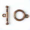 Vintage Copper Colored Pewter 12x16mm Nautical Toggle with a 6x20mm bar - 6 per bag - basea0161vc