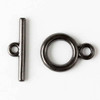Cherry Tree Beads Gun Metal Colored "Pewter" (zinc-based alloy) 14x19mm Smooth Basic Toggle - 6 per bag - basea0273gm 