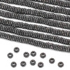 Gun Metal Colored Pewter 5mm Daisy Spacer Beads - approx. 8 inch strand - basea0805gm