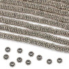 Cherry Tree Beads Silver "Pewter" (zinc-based alloy) 5mm Daisy Spacer Beads - approx. 8 inch strand - basea0805s 