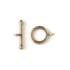 Cherry Tree Beads Brass 14x18mm Simple Toggle Clasp with a 7x22mm bar - 2 pairs per bag - baseaK112vb 