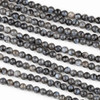 Black Labradorite/Larvikite 4mm Round Beads - 15.5 inch strand