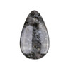 Black Labradorite/Larvikite 30x50mm Top Front to Back Drilled Teardrop Pendant with a Flat Back - 1 per bag