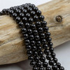 Cherry Tree Beads Black Tourmaline 6mm Round Beads - 15 inch strand 
