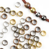 Cherry Tree Beads Brass 5mm Leather Crimp Beads with a 3mm Large Hole 