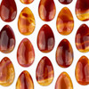 Cherry Tree Beads Carnelian/Red Agate 30x50mm Top Front to Back Drilled Teardrop Pendant with a Flat Back - 1 per bag 