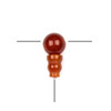 Cherry Tree Beads Carnelian 10mm Guru Bead with 7x10mm Tower - 1 set per bag 