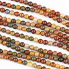 Cherry Creek Jasper 4mm Round Beads - 15.5 inch strand