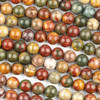 Red Cherry Creek Jasper 8mm Round Beads - 15 inch strand