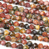 Cherry Tree Beads Red Cherry Creek Jasper 8mm Simple Faceted Star Cut Beads - 16 inch strand 
