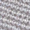 Crystal 4x6mm Clear Faceted Heishi Beads with an AB finish - 16 inch strand