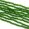 Crystal 2x2mm Dark Emerald Green Rondelle Beads -Approx. 15.5 inch strand