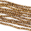 Crystal 2x3mm Opaque Copper Faceted Rondelle Beads - Approx. 15.5 inch strand