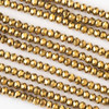 Cherry Tree Beads Crystal 2x3mm Opaque Gold Faceted Rondelle Beads - Approx. 15.5 inch strand 