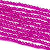 Crystal 3x4mm Magenta Pink Faceted Rondelle Beads - Approx. 15.5 inch strand