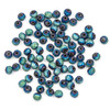 Crystal 4x6mm Opaque Matte Blue Green Rainbow Faceted Rondelle Beads - Approx. 15.5 inch strand