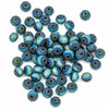 Crystal 6x8mm Opaque Matte Blue Green Rainbow Faceted Rondelle Beads - Approx. 15.5 inch strand