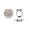 Cherry Tree Beads Silver "Pewter" (zinc-based alloy) 14x18mm Multi 3 Strand Toggle with a 6x20mm bar - 8 per bag - CTB10795s 
