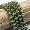 Cherry Tree Beads Green Bronze Colored "Pewter" (zinc-based alloy) 5x10mm Hammered Saucer/Rondelle Beads - approx. 8 inch strand - CTB13671gb  Cherry Tree Beads Green Bronze Colored "Pewter" (zinc-based alloy) 5x10mm Hammered Saucer/Rondelle Beads - approx. 8 inch strand - CTB13671gb