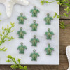 Cherry Tree Beads Green Bronze Colored "Pewter" (zinc-based alloy) 15x17mm Sea Turtle Charm 