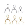 Stainless steel basic pinch bail from Cherry Tree Beads, perfect for adding pendants to custom jewelry pieces.