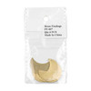 Raw Brass 20x29mm Waxing Crescent Moon Drop Components with 1 hole - 6 per bag - CTBPF-007