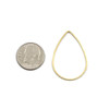 Cherry Tree Beads Brass 22x31mm Teardrop Link Components - 6 per bag 