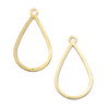 Brass 17x29mm Small Teardrop Drop Components - 6 per bag