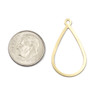 Brass 17x29mm Small Teardrop Drop Components - 6 per bag