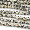 Cherry Tree Beads Dalmatian Jasper  6mm Round Beads - approx. 8 inch strand, Set A 