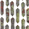 Cherry Tree Beads Dragon Blood Jasper 8x40mm Hexagonal Double Terminated Point Pendant - 1 per bag 